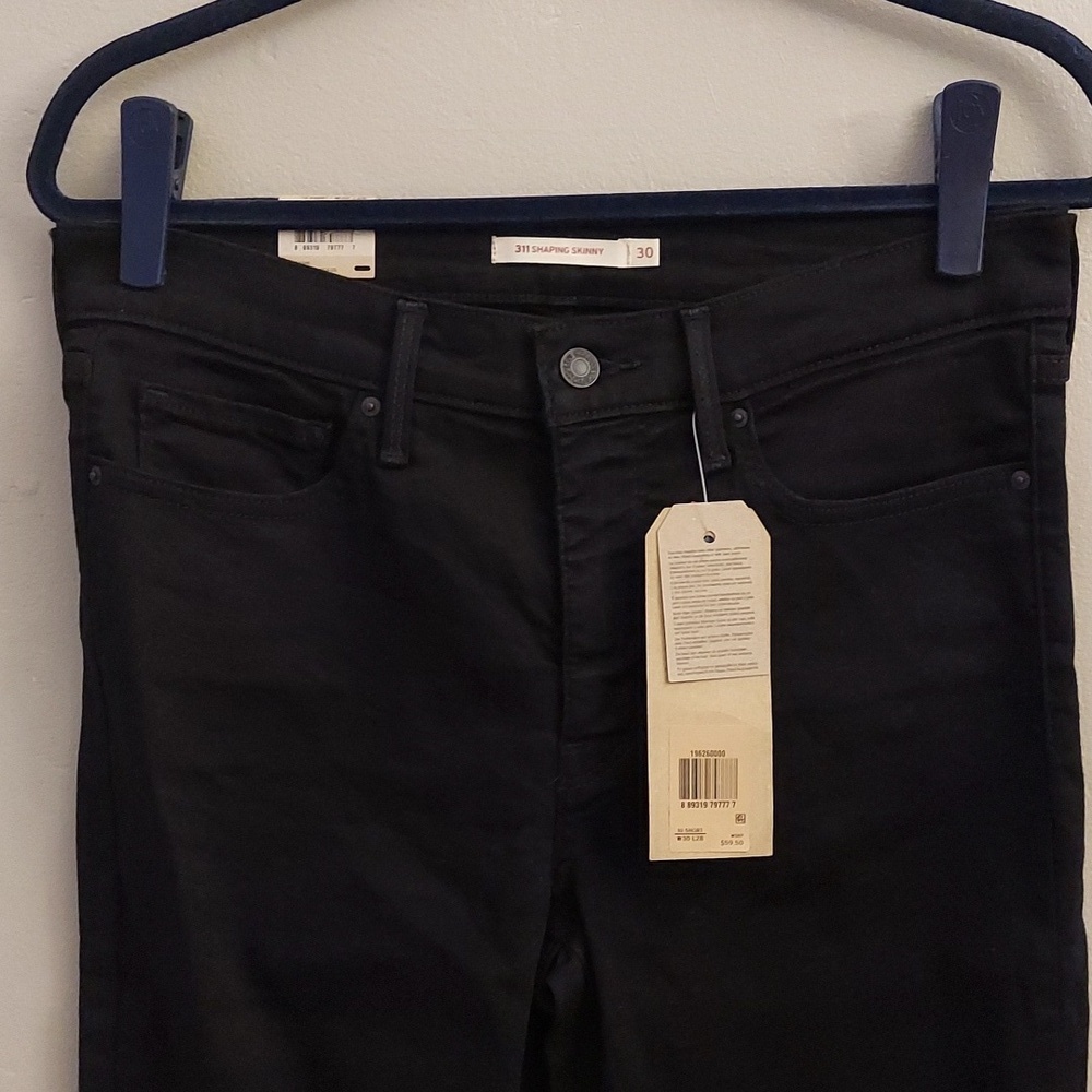 LEVIS Black 311 Shaping Sculp Skinny Jeans sz 30 NWT - Picture 7 of 15